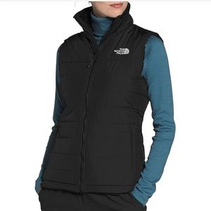 🔥 THE NORTH FACE Reversible Zip Front Puffer Vest Mossbud SIZE Large in Black